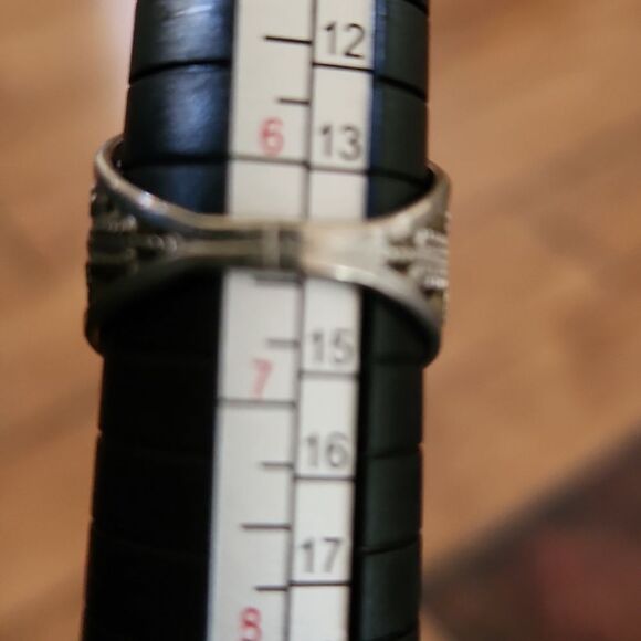 Baltic Amber silvertone ring size 6 1/2 from Lithuania - Picture 9 of 9